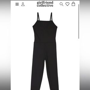 girlfriend collective black cami unitard xs nwt